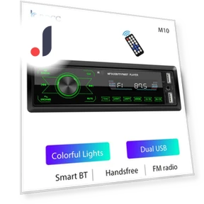 1 Din Touch Button BT MP3 Car Radio with Fast Charging — Stereo Receivers, AutoSphere