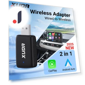 2-in-1 Wireless Carplay and Android Auto AI Box — Stereo Receivers, ZoomSpark