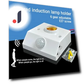 Automatic Human Body Infrared Sensor Lamp Holder with LED Bulb — Courtesy Lamp, Yongkomo