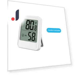 Digital Thermometer-Hygrometer with Touch Screen — Home Climate Control, Dream Garage