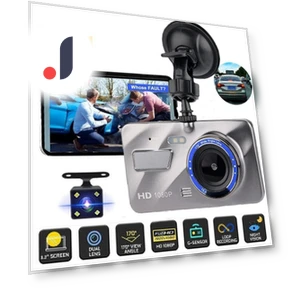 Dual Lens 1080P Dash Cam with 4-Inch LCD Screen — Dashboard Cameras, Popular House