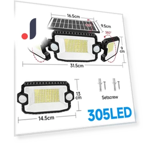 LED Solar Light Outdoor Dual Induction PIR Motion Sensor Waterproof Solar Power Wall Lamp — Outdoor Security & Flood Lighting, AutoSphere