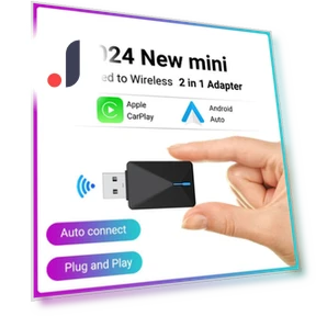 Mini Wired and Wireless CarPlay and Android Auto AI Box — Car Accessories & Gadgets, ZoomSpark
