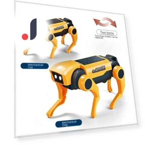 Solar-Powered Robot Dog and Cat 2-in-1 DIY Science Kit — Solar Power, Yes Toys
