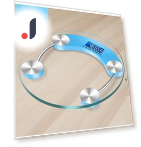 Transparent Round Digital Body Scale — Weight Management Tools, Essager Electronic