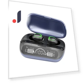 Wireless Earbuds with Touch Control, Hi-Fi Sound, LED Digital Display, Charging Case — In-Ear Headphones, Computer Life