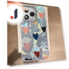 Cute Pink Heart Phone Cover — Protective Covers, funads