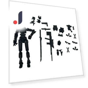 Multi-joint Transformable Robot with Female Accessories — Dolls & Figures, Such Articles