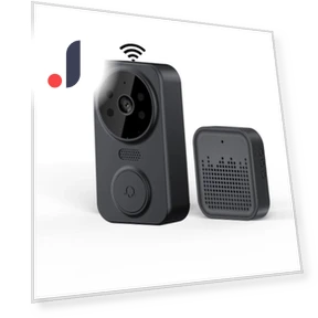 Wireless Doorbell with Customizable Voice Announcements and HD Real-Time Video — Smart Home Security, lingfeng