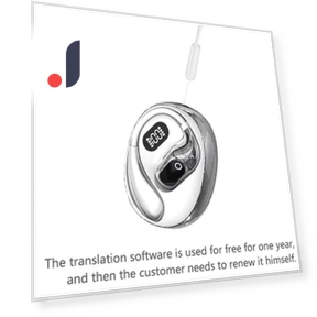 Wireless Earbuds with AI Translation and Over-Ear Hook — Language Translators, Autumn Orchids