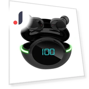 Wireless Earbuds with Touch Control and LED Display — In-Ear Headphones, Mic Fone