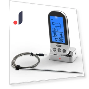 BBQ Thermometer with Timer Alarm — Instant-Read, zhongluo