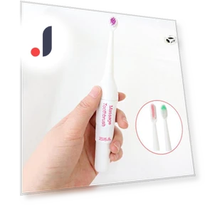 Electric Toothbrush with Smart Chip and 3 Replacement Heads — Electric Toothbrush Heads, beautybaby