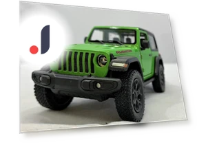 Scale 2018 Jeep Wrangler Inertial Die-Cast Car — Miniature Rides & Collectibles, KiNSMART
