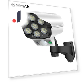 Solar Powered Dummy Camera Wall Lamp with Motion Sensor — Outdoor Security & Flood Lighting, Sntyjrmr