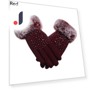 Touchscreen Gloves with Rhinestones — Glove Liners, Dongke