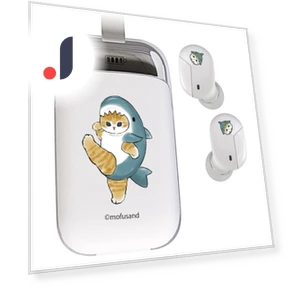 True Wireless Earbuds (Shark Cat Design) — In-Ear Headphones, HAYAO