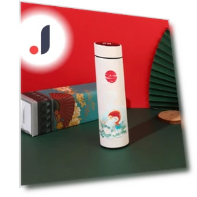 Vacuum Thermos Water Bottle with Smart Temperature Display — Travel Drinkware, SHyunjing