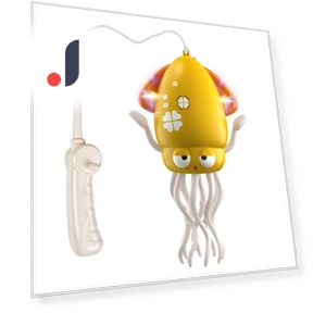 Automatic Obstacle Avoidance Squid Robot Toy with LED Lights — Interactive Figures & Robots, Nippon-Mart