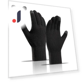 Fingerless Fleece Gloves with Pineapple Design and Touchscreen Compatibility — Cold Weather Gloves, Millioner