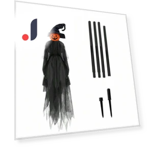 Halloween Witch with Voice Control and Touch-Activated Lighting — Spooky Sounds, Hong Fashion