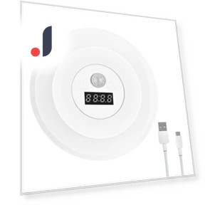 LED Motion Sensor Night Light with Digital Clock — Night Lights, Blackcurrant
