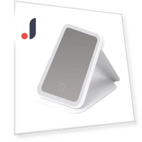 Lighted Makeup Mirror with Adjustable Brightness — Handheld, Jinmei