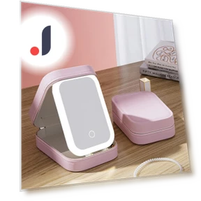 Smart LED Mirror Makeup Storage Box — Cosmetic Cases, Precious Stones
