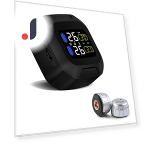 Tire Pressure Monitoring System with 2 External Sensors — TPMS Sensor Replacements, OBEST