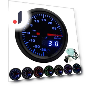 Universal 7 Color LED Turbo Boost Digital Gauge — Boost, happybuySE
