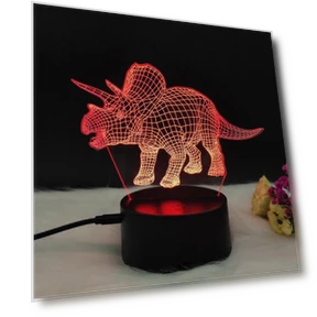 3D LED Night Light with Color Changing and Touch Switch — Night Lights, PawHaven