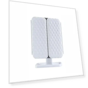 Cosmetic Mirror with 3X/2X/1X Magnifications and 180° Adjustable Rotation — Handheld, Binchi