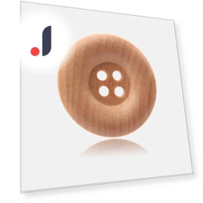 Round Wooden Smart Buttons — Buttons, Arts & Hobbies