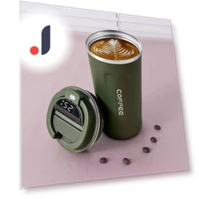 Smart Temperature Display Travel Mug — Beverage Warmers, Versatile Home Furnishing