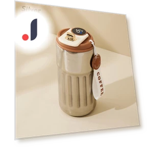 Smart Temperature Display Travel Vacuum Cup — Beverage Warmers, Versatile Home Furnishing