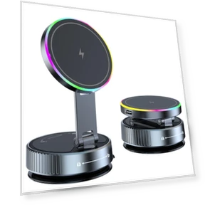 Wireless Charging Car Phone Holder with Cooling Fan — Dashboard Installation Kits, Meiteai-All
