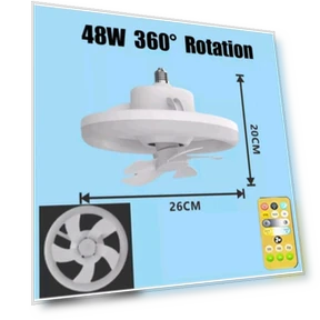 360° Rotating LED Ceiling Fan with Remote Control — Ceiling Fan Lighting Solutions, Crown Global