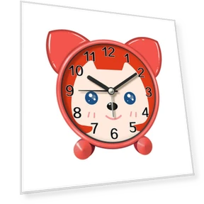 Cartoon Fox Alarm Clock — Clocks, Window glass film