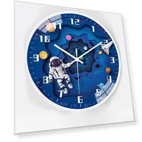 Creative Space Automatic Radio Wall Clock with Timer — Clocks, Window glass film