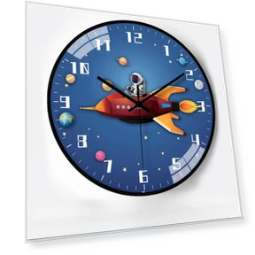 Creative Space Automatic Radio Wall Clock with Timer — Clocks, Window glass film