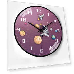 Creative Space Automatic Time Radio Wall Clock — Wall, Window glass film