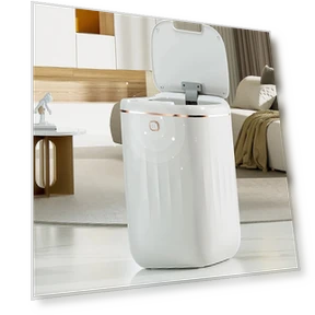 Electric Sensor Trash Bin with UV Light Charging — Waste Baskets, Simple and warm