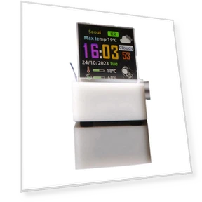 Holographic Photo Display Smart Weather Station Digital Clock with GIF Animations — Alarms & Clocks, ChouJay