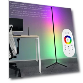 RGB Corner Floor Lamp — Standing Lights, Crown Global