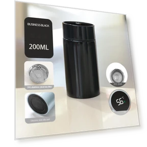 Smart Temperature Display Thermos Bottle — Beverage Warmers, HOME-Auto-001