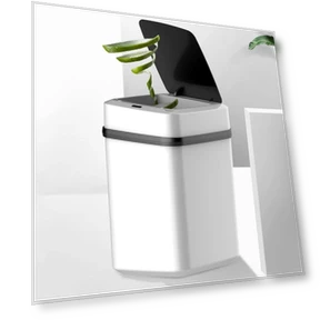 Smart Touchless Trash Can — Kitchen Cans, Simple and warm