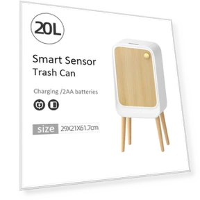 Smart Trash Bin Sensor — Kitchen Cans, Simple and warm