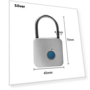 Waterproof Keyless Fingerprint Smart Padlock — Padlocks & Hasps, Three Degrees