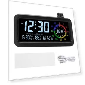 Digital Alarm Clock with Colorful Display — Alarms & Clocks, OutsideWorld
