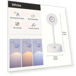Smart LED Wall-Mounted Rechargeable Motion Sensor Light — Garden Illumination, Binchi Lighting Appliances